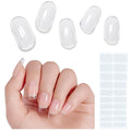 Arte Clavo Semi Cured Gel Nail Strips, 20 Pcs Gel Nail Stickers with UV Light Required, Salon Quality, Long Lasting, Easy Apply and Remove (Transparent)