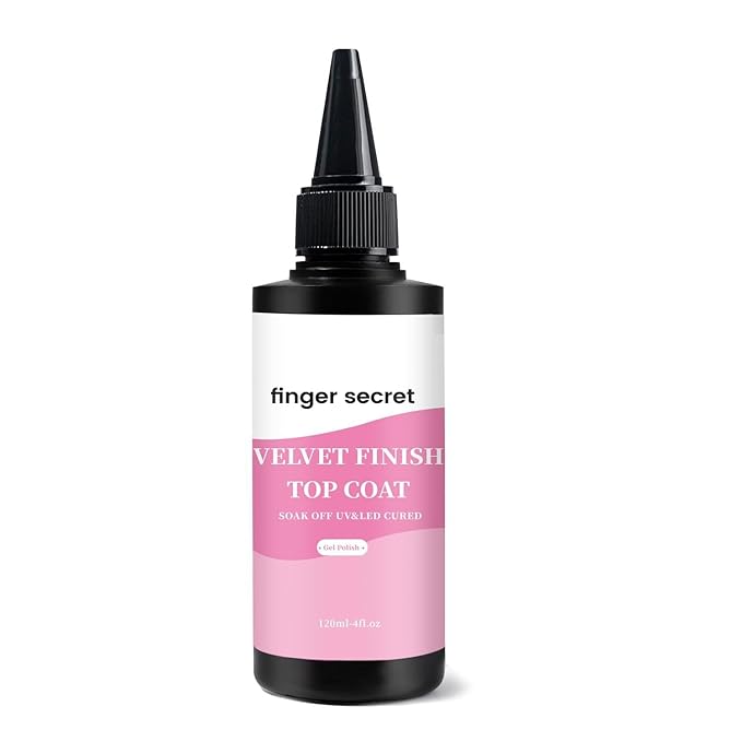 Velvet Finish Top Coat, 120ml/4fl.ozt, Gel Polish Nail Polish for Nail Art Manicure DIY