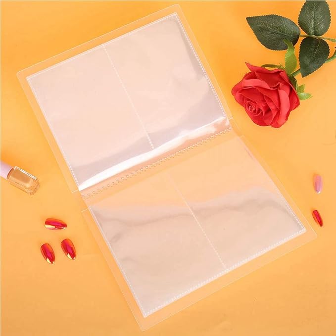 20Pages Stamp Bag Organizer Stamping Plate Holder Case Nail Sticker Decal Collecting Albums Storage Holder Nail Art Display Showing Book