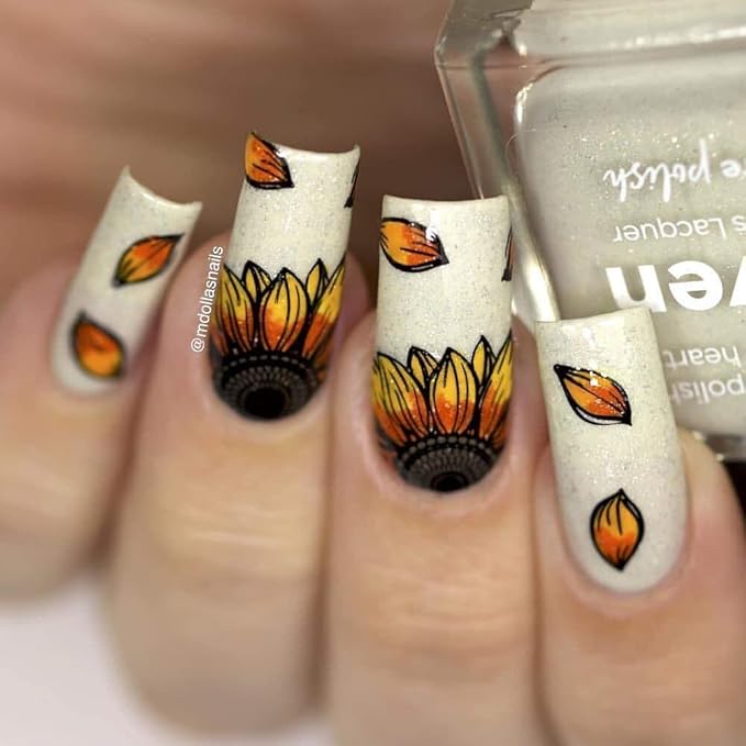 Whats Up Nails - B044 From Ground Comes Life Stamping Plate for Nail Art Design