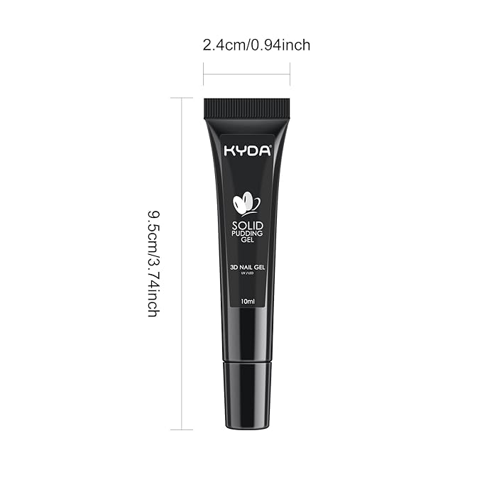 KYDA 2 Pcs 10ml Clear 3D Sculpting Nail Gel, 3-in-1 Sculpture Nail Art Gel for Carving Painting and Molding, Rhinestone Glue for Gems Diamond Jewelry Decoration