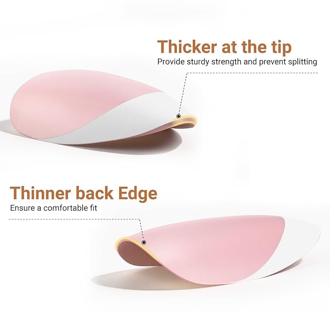 Gel French Tip Nails Short Almond Press on Nails White Tips 300Pcs Pre-applied Primer Natural Pink Fake Nails Extensions Kit for Women Girls DIY