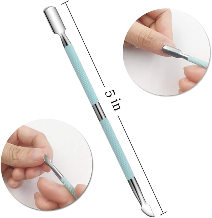 IVON Cuticle Trimmer with Pusher, Cuticle Cutter Remover - Rubber Non-slip Handle