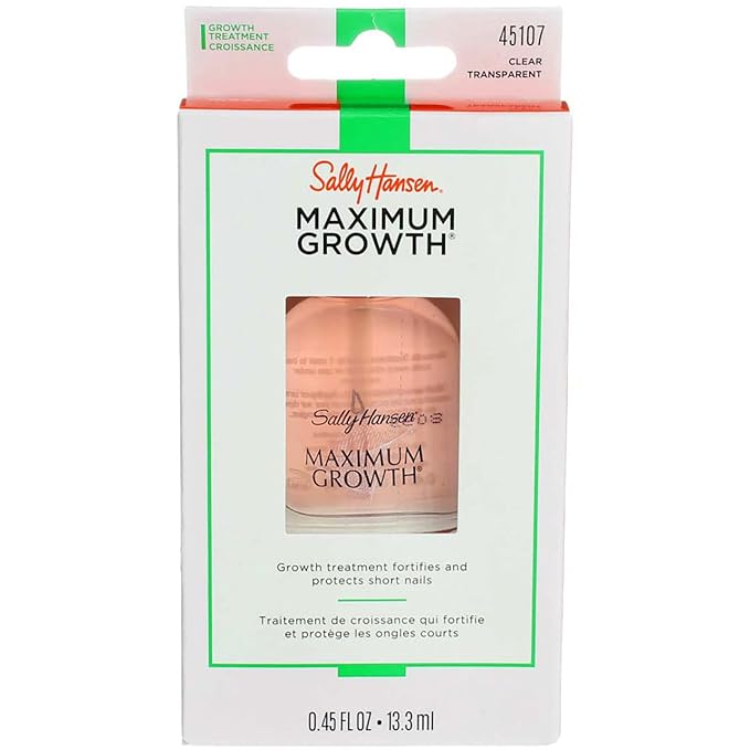 Sally Hansen Maximum Growth Treatment Clear 0.45 Ounce (13.3ml) (Pack of 3)