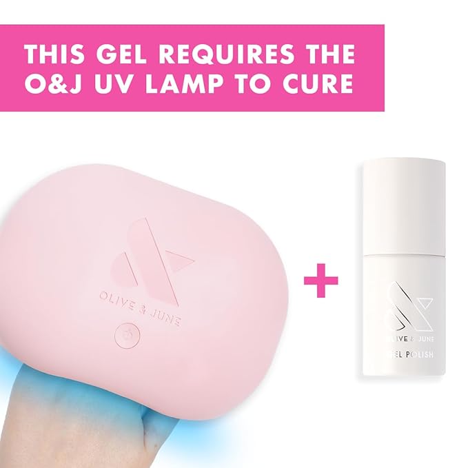 Olive & June Gel Polish | Valentine's Day | UV LED Nail Lamp Needed | Long Lasting Formula | Up to 21 Days of Wear | Damage-Free Removal | Salon-Quality Manicure | Icing is the Best Part | White Sheer