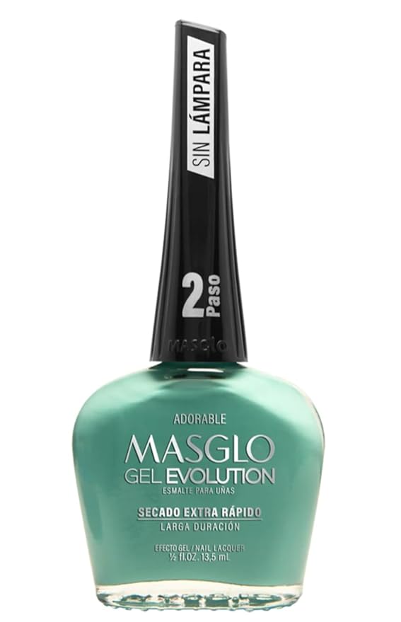 MASGLO GEL EVOLUTION Nail Polish Gel Effect, No UV/Led Lamp Required, Duration up to 12 day, 3 PCs Colors - Effecto Gel sin necesidad de lampara UV/Led, hasta 12 dias de duracion (Adorable Selection)