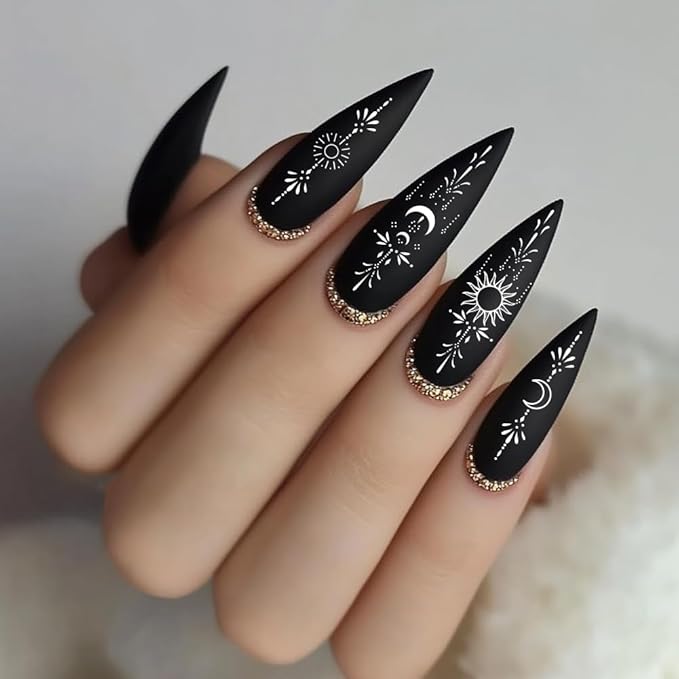 PH PandaHall 2pcs Star Moon Pattern Nail Stamp Plate 170 Patterns Sun Moon Phases Theme Print Art Template Stainless Steel Nail Image Plate Starry Nails Stencil Set for Women 5.7x3.7 inch
