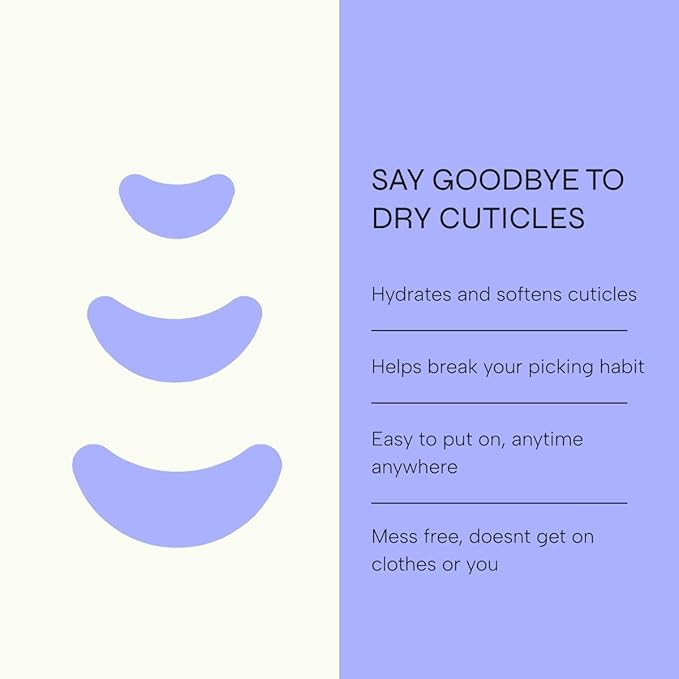 Cuticle Patches - Soften, Protect and Hydrate Dry Cuticles - First Cuticle Care Patch for Nail Treatment - No Mess from Oils - 45 Count (3 Sets + Spares)