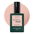Manucurist Green Flash LED Pale Rose Pink Gel Nail Polish - Vegan, 12-Free, Plant-Based - Strengthens and Protects the Nail - Light Pink Gel Polish - Made in France - 0.5 fl oz
