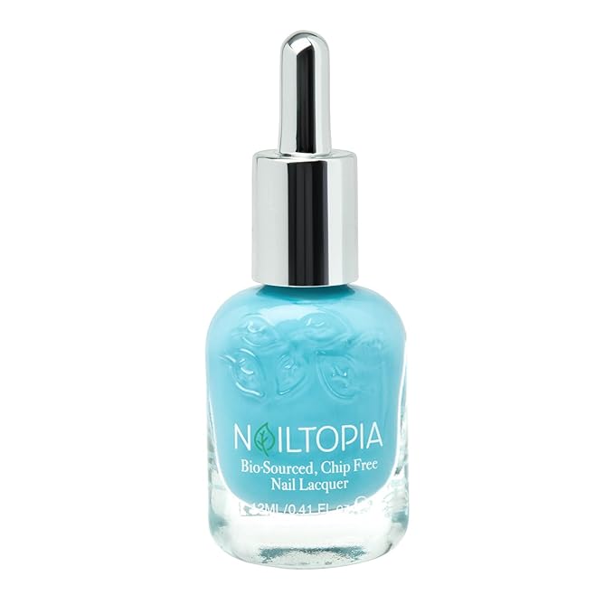 Nailtopia Bio-Sourced, Chip Free Nail Lacquer - All Natural, Strengthening Biotin and Superfood-Infused Polish - Chip Resistant Formula - Quick-Dry, Long Lasting Wear - Tropinail - 0.41 oz
