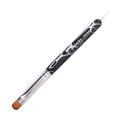 French Manicure Brush - Two Way Nail Art Brush with Dotting Tool for Cuticle Clean Up & Nail Art Design - Professional Salon Quality, Black (14#)