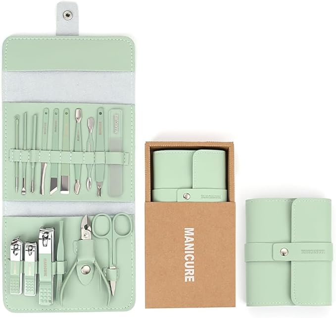 Nail Clipper Set, Manicure and Pedicure kit, Nail Care kit, Finger Nail Clippers Adult, Mens Grooming kit, Nail Care Kit for Men, Nail Grooming kit, Travel Nail Kit, Professional Manicure