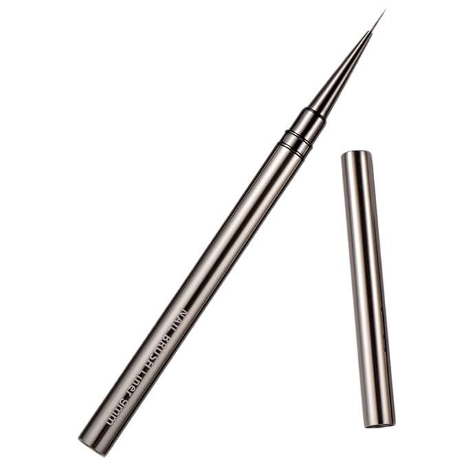 Nail Art Liner Brush Pen Precision Manicure Tool for Diy Nail Design Metal Handle for Home and Professional Use