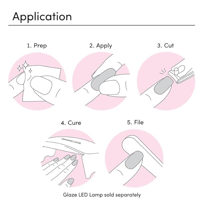 Dashing Diva Glaze Nail Strip 3-in-1 Kit - Best of Nudes - Long Lasting, Chip Resistant, Semi-Cured Gel Nail Strips - Contains 96 strips, 3 prep pads, 3 manicure sticks, 1 nail file