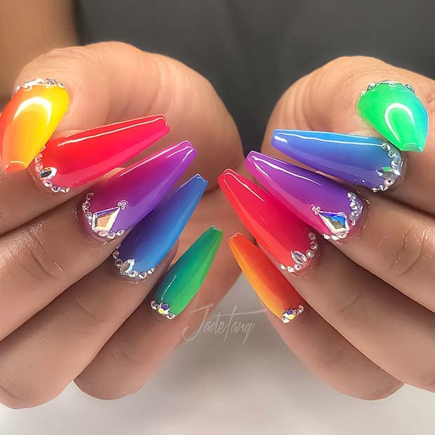 SHEBANAILS 90s GLOW Collection Nail Powder Variety Kit - 9 colors - 1/4oz each - Acrylic Powder for Nails Extension DIY Nail Manicure - Use For Both Dip And Acrylic Application - Neon - Glow