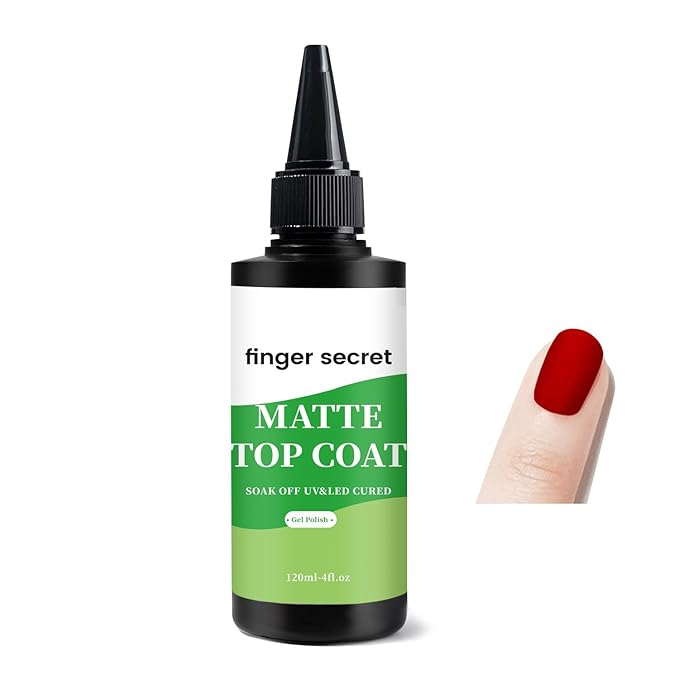 120ml/4floz Matte Top Coat for Gel Nail Polish,Fashion Matte Nail Polish,Nail Supplies for DIY in Salon or Home Use.