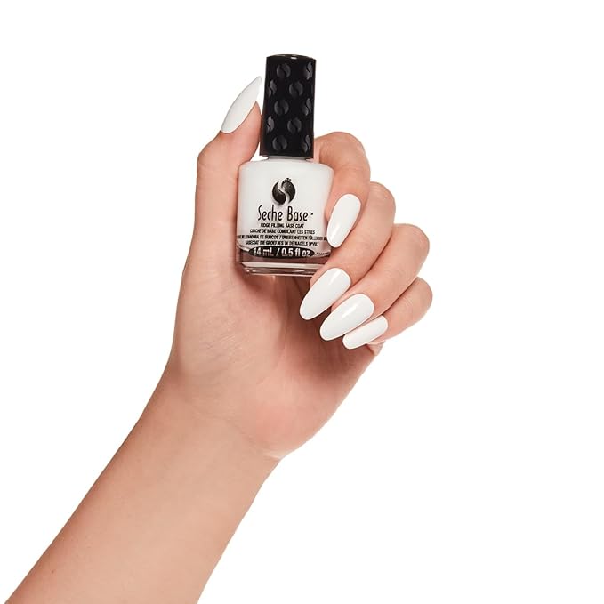 Seche Clear Base Coat Nail Polish - Ridge Filling Base Coat for Manicure & Pedicure, 0.5 fl oz