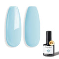 modelones Baby Blue Gel Nail Polish Ligh Sky Blue Pastel Nail Poish Soak Off Pastel U V DIY Gel Nail Manicure 15 ML