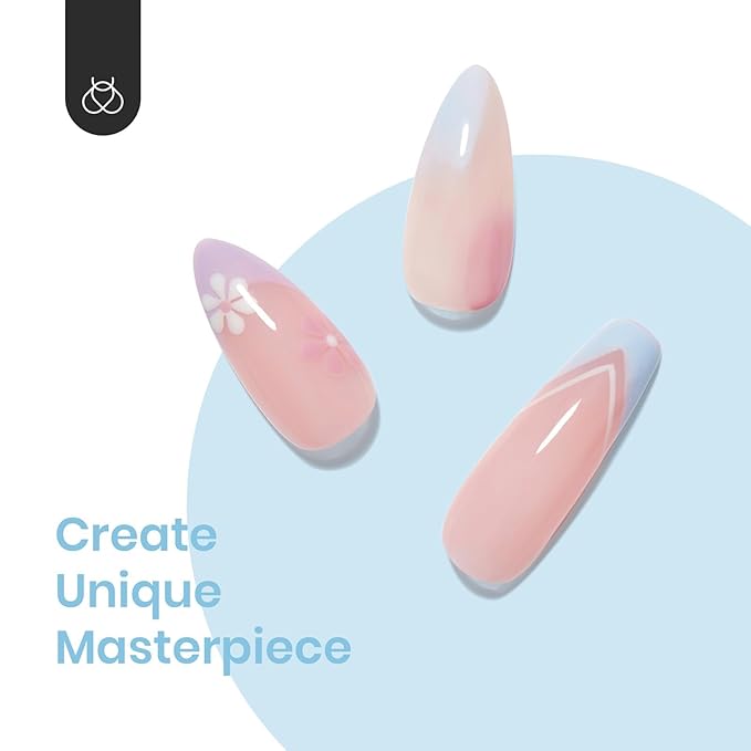 beetles Spring Gel Polish Set - Daydream Verses Collection, Baby Blue Purple Pastel Spring Colors Gel Nail Polish Set 6 Colors Soak Off UV LED Needed DIY Manicure Kit Gifts for Women Girls