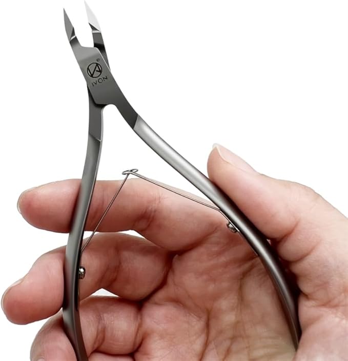 IVON Salon-Quality Cuticle Trimmer, Premium Stainless Steel Cuticle Cutter for Tiny Areas, Professional Manicure Nail Care Tool