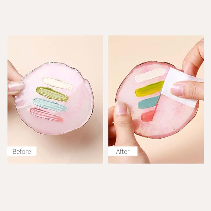 Resin Nail Art Palettes Set, 1 Pcs Resin Nail Art Palette and 1 Pcs Painting Drawing Color Plate with Adjustable Finger Rings Nail Holder Nail Art Display Tools Photography Props