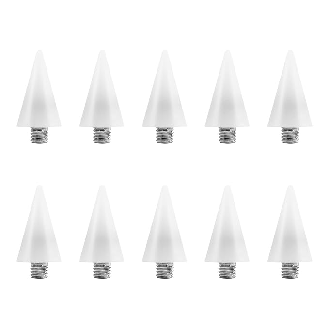 Beaupretty Nail Rhinestones Picker Wax Replacement Tips Point Drill Pen Head for Dual Ended Wax Nail DIY Art Decoration,10Pcs