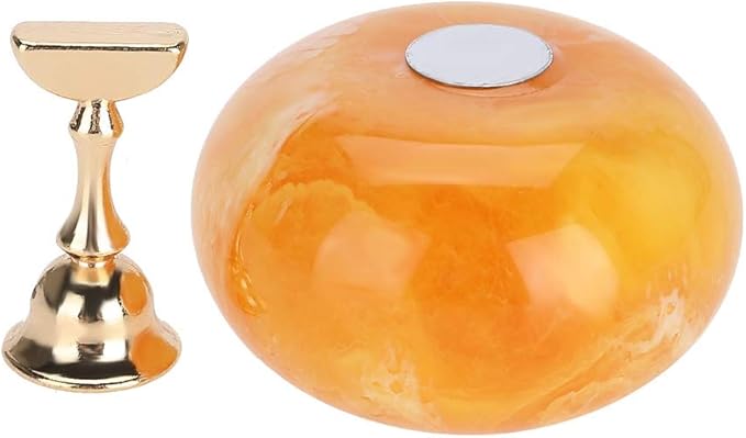 Dioche Manicure Display Practice Stand Nail Art Tip Holders with Magnetic Golden Base - Ideal for Salon Use & DIY at Home - Exquisite Durable Design