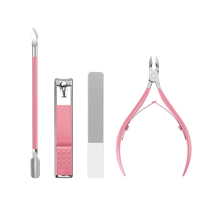 Nail Clippers Set Women Manicure Kit Nail Cuticle Kit with Nail Clippers Nail Cuticle Trimmer Pusher Glass Nail File Nail and Cuticle Care Kit Travel Nail Set Manicure Tools Cuticle Set Gift for Women
