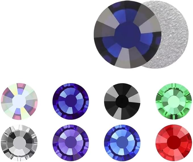 NHFGlitter Cold Fixation Crystal Cristales Non-Hotfix Silver Back Flatback Rhinestones for Bags Shoes Garment Phone DIY Nail Art,157,SS4
