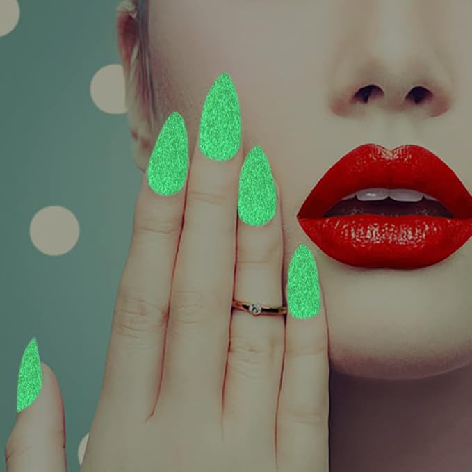 WOKOTO 12 Sheets Luminous Solid Nail Polish Strips with File - Self-Adhesive Glow in Dark Gel Nail Strips Stick On Nails Stickers Full Wraps for Women Nail Art Polish Stickers for Nails