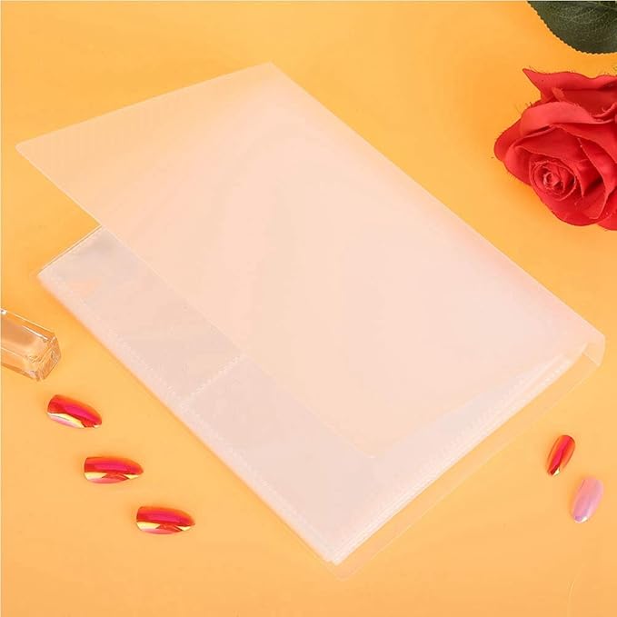 20Pages/80Slots Nail Stamping Plate Holder Case Nail Sticker Decal Collecting Albums Storage Holder Nail Art Display Showing Book Cont Stamp Bag Organizer