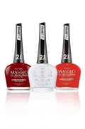 MASGLO Gel Evolution Nail Polish World of Love Set 3 PCs Shades of Differents Color - No U/V Lamp, Duration Up to 12 days