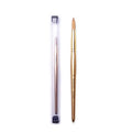 Acrylic Nail Brush Size 10, Kolinsky Acrylic Nail Brush for Acrylic Powder, Application Nail Art Drawing Brush for Extension Nails Carved for Beginners and Professionals (12#, Gold)