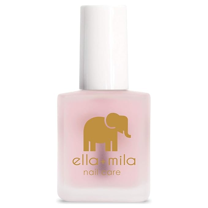 ella+mila Nail Strengthener and Growth Treatment - First Aid Kiss Nail Hardener for Damaged Brittle Thin Nails - Strengthening Polish with Vitamin E - Vegan (0.45 fl oz)