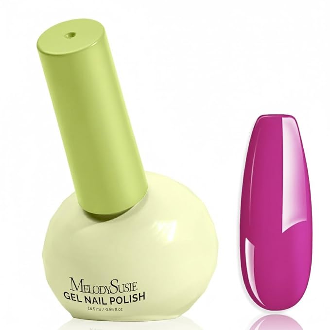 MelodySusie Highly Pigmented Gel Nail Polish, 0.56 Fl Oz Soak Off UV LED Red Gel Polish, Plant-Based Formula, 16.6ml Tilt-and-Stand Bottle, TPO & HEMA Free, Gift for Nail Art at Home & Salon