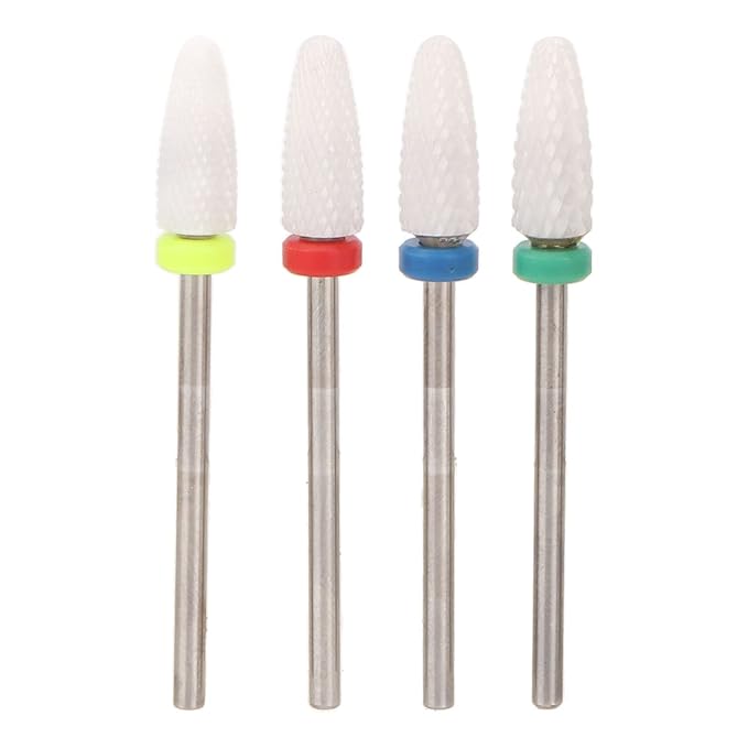10 pcs Ceramic Nail Drill Bits Set, Electric Nail Files, Cuticle Polishing Bits for Acrylic Gel Nails, for Manicure and Pedicure for Nail Grinding