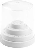 48Holes Nail Art Drill Bits Organizer Storage Box Holder Stand Display Container Manicure Accessories Acrylic Cover Tools low Speed Micro Polishing Drill Bits Grinding Head Nail Drill Holder (White)
