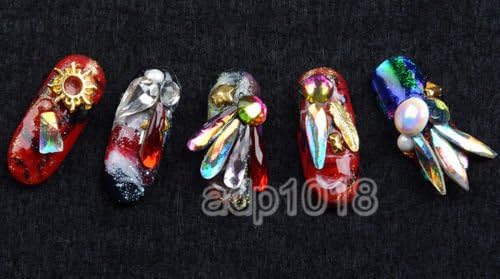 AD Beads Top Czech AB Crystal Flatback Rhinestone Nail Art Decoration Multi Shape (S17 Heart 4x4mm, 50 Pcs)