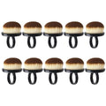 10PCS Nail Dust Brushes, Lightweight Soft Small Dust Brush Nails, Portable Nails Dusting Cleaning Brush Ring for Makeup Nail Art, Black