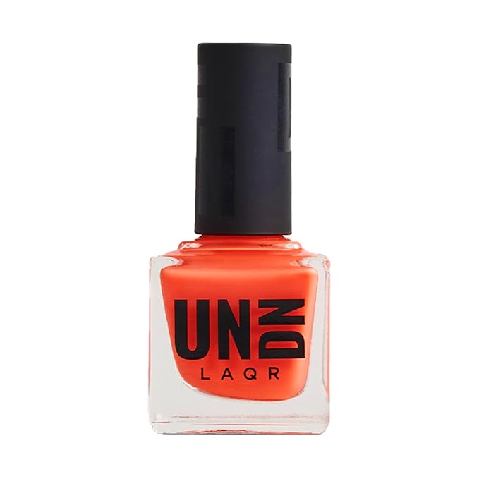 UNDN Vegan Nail Polish - Brain Washed - Jelly Orange Nail Polish for Women and Men - Long Lasting, Durable Finish - Cruelty Free - 0.5 oz