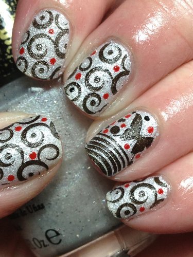 PUEEN Nail Art Stamp Collection Set 24E - LOVE ELEMENTS - NEW Unique Set of 24 Nailart Polish Stamping Manicure Image Plates Accessories Kit (Totaling 144 Images) with BONUS Storage Case-BH000018