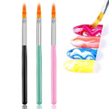 DANNEASY 3Pcs Nail Gradient Pen Lace Ombre Design Acrylic Nail Art Brush Set Drawing Painting Pen Manicure DIY&Salon Tools