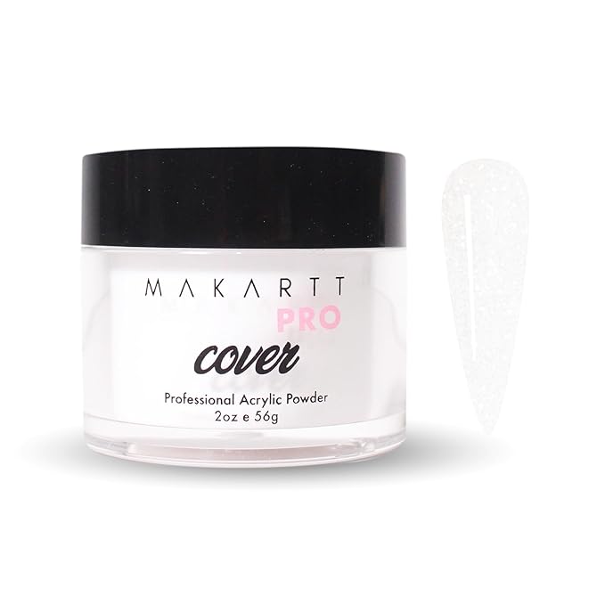 MakarttPro Acrylic Powder – Durable, Long-Lasting, Easy-Apply Formula for Nail Extensions, Overlays, Sculpting & Nail Art – 56g/2oz – Pure Elegance, Perfect for Pros and At-Home Use