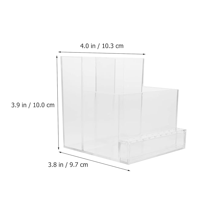Uonlytech Bit Holder Nail Bit Nail Drill Bits Holder Stand Displayer Organizer Nail Polishing Storage Box Acrylic Holder Machine Manicure Accessory for Nails, Clear Mailbox Bracket Shelving Brackets