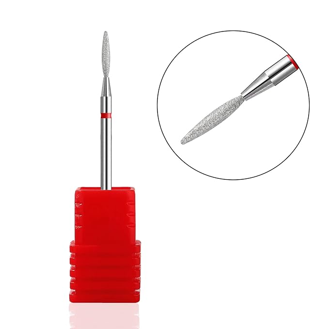 NMKL38 Cone Diamond Carbide Nail Drill Cuticle Cleaning Bit Electric Nail Art Replacement Burr Manicure File Tool