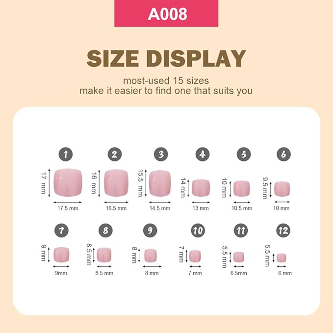 288 Pcs Press On Toenails Short Square Fake Toe Nails Press Ons Set Solid Color False Toenails Full Cover Acrylic Glue on Toe Nails Reusable Glossy Artificial Toenail Kit for Women Manicure 12 Color