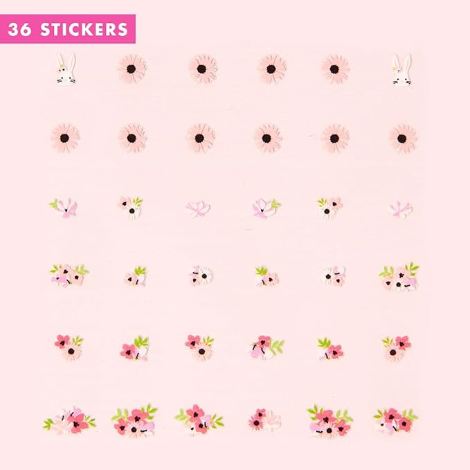 Olive & June Nail Art Stickers | Easy-to-Use Nail Designs | Nail Art Made Easy | Hand-Screened, No-Fade Ink | Accent, Mix & Match, or Cover Chipped Polish | Everyday Bouquet