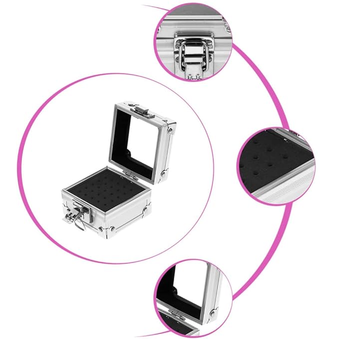 Beaupretty 2 Pieces Nail Drill Bits Holder Drill Bit Case Drill Bits Display Organizer Box Nail Polishing Heads Container Manicure Tools