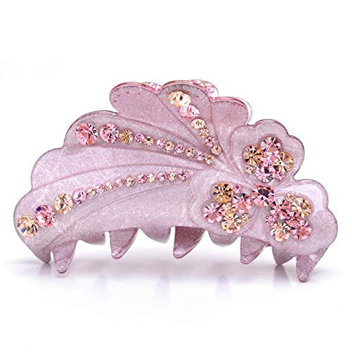 AD Beads 4300 Pieces Flat Back Nail Art Rhinestones Round Beads 6 Sizes (2-6.5mm) with Storage Organizer Box,Rhinestones Picking Pen for Nail Art Phone Decorations Crafts DIY (Pink)