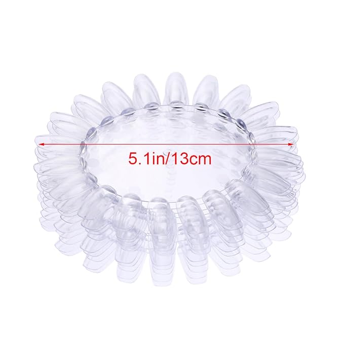 Nail Art Practice Card Clear Plastic Nail Polish Color Display Wheel with 20 Tips 5.1 X 4.3 Inches for Diy Manicure and Salon Use